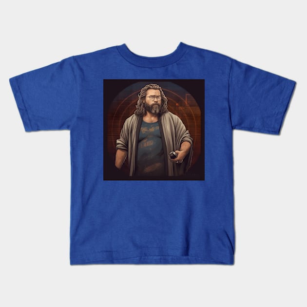 Fat Thor Dude Kids T-Shirt by Grassroots Green